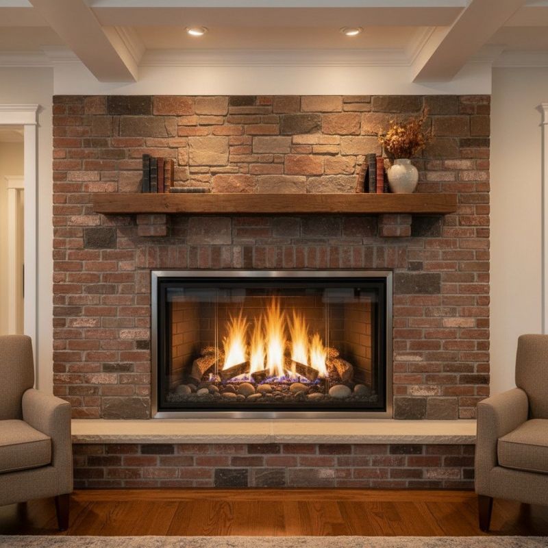 Brick Fireplace Installation